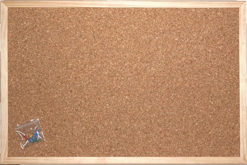 Pinnwand mit naturholzrahmen - pinnwand,