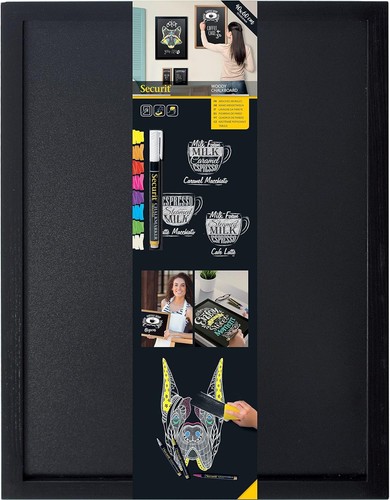 Securit wandkreidetafel woody - wandkreidetafel,
